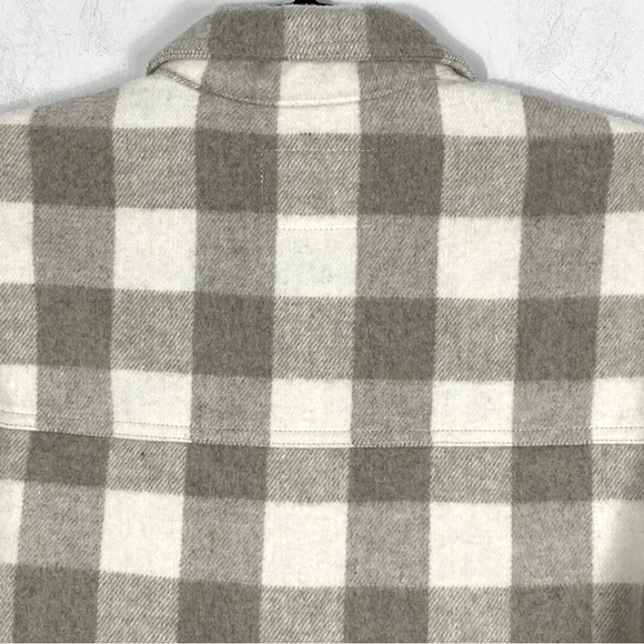 RAILS Tripp Shirt Jacket Ivory Rain Checkered Fleece Flannel - Picture 8 of 12